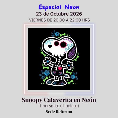 Snoopy Calaverita en Neón