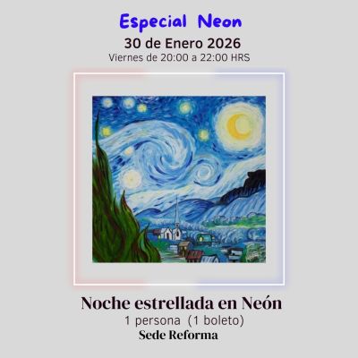 Noche Estrellada en Neón