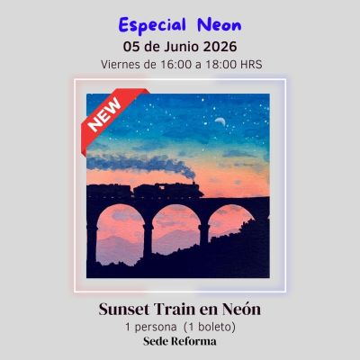 Sunset Train en Neón