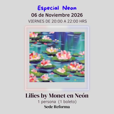 Lilies by Monet en Neón