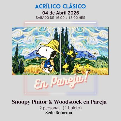 Snoopy Pintor & Woodstock en Pareja 