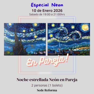 Noche Estrellada Neón en Pareja