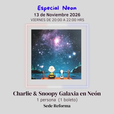 Charlie & Snoopy Galaxia en Neón