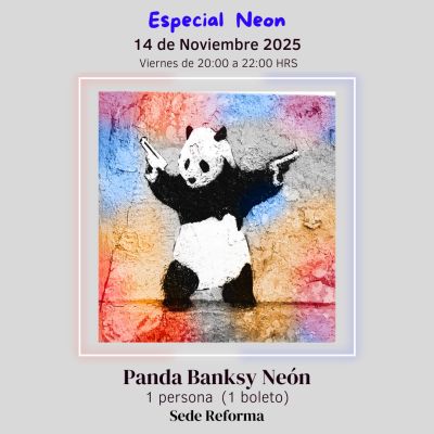 Panda Banksy Neón