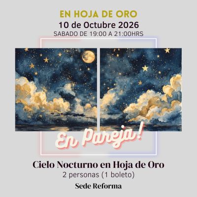 Cielo Nocturno en Hoja de Oro en Pareja
