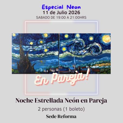 Noche Estrellada Neón en Pareja