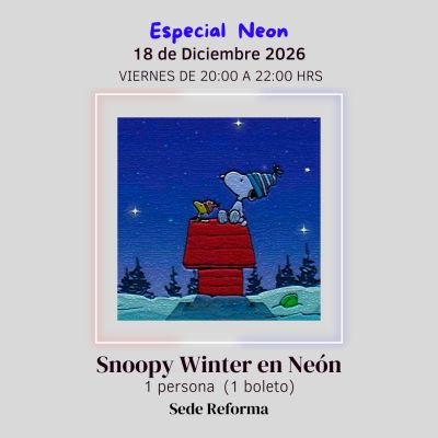 Snoopy Winter en Neón