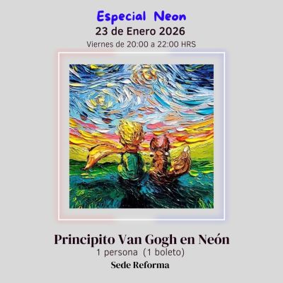 Principito Van Gogh en Neón