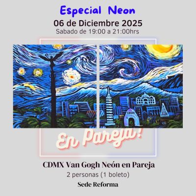 CDMX Van Gogh Neón en Pareja