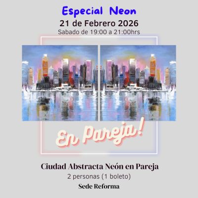 Ciudad Abstracta Neón en Pareja