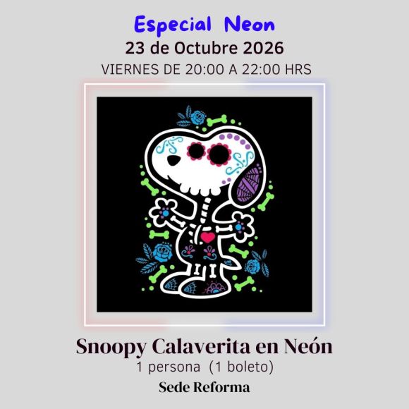 Snoopy Calaverita en Neón