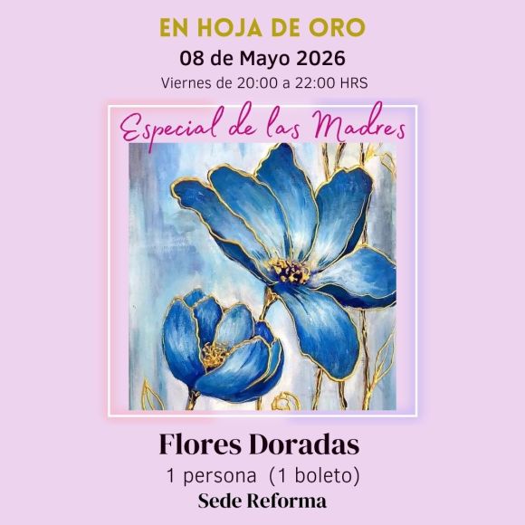 Flores Doradas en Hoja de Oro