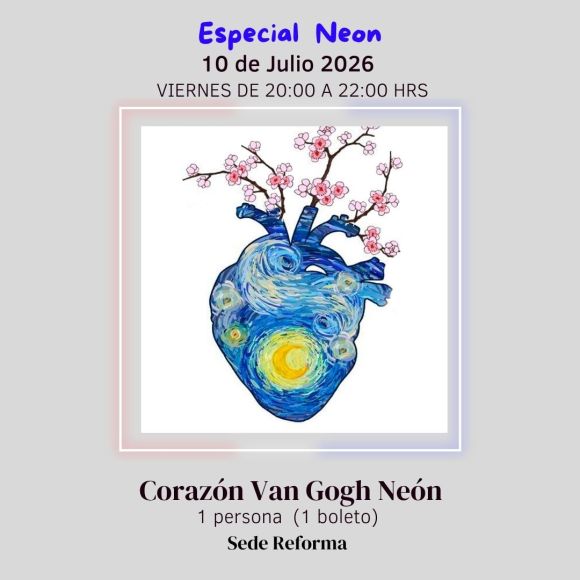 Corazón Van Gogh Neón