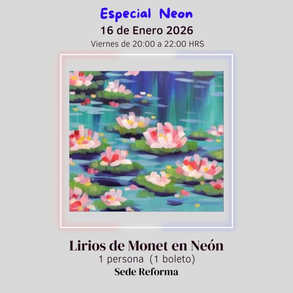 Lirios de Monet en Neón