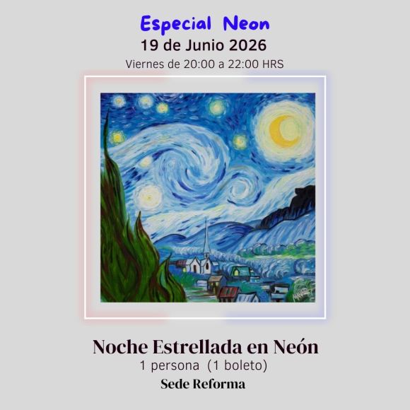 Noche Estrellada en Neón