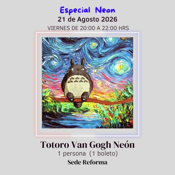 Totoro Van Gogh Neón