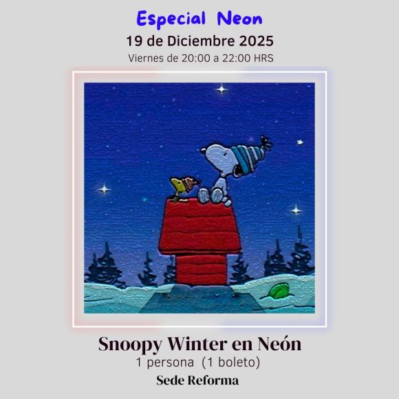 Snoopy Winter en Neón