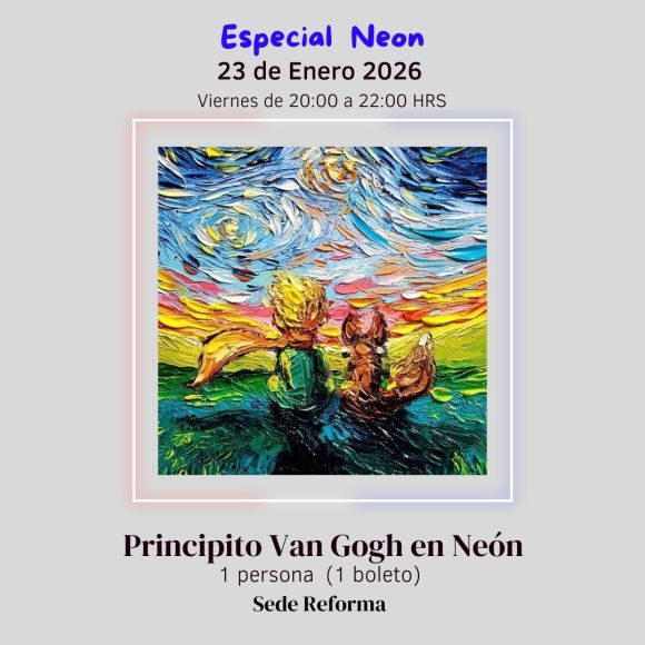 Principito Van Gogh en Neón