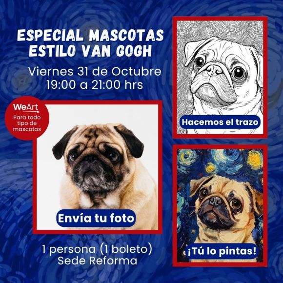 Especial Mascotas Estilo Van Gogh